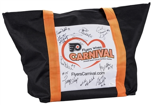 Philadelphia Flyers Multi-Signed Tote With 10 Signatures Including Kindrachuck, Barber & Clement (JSA)